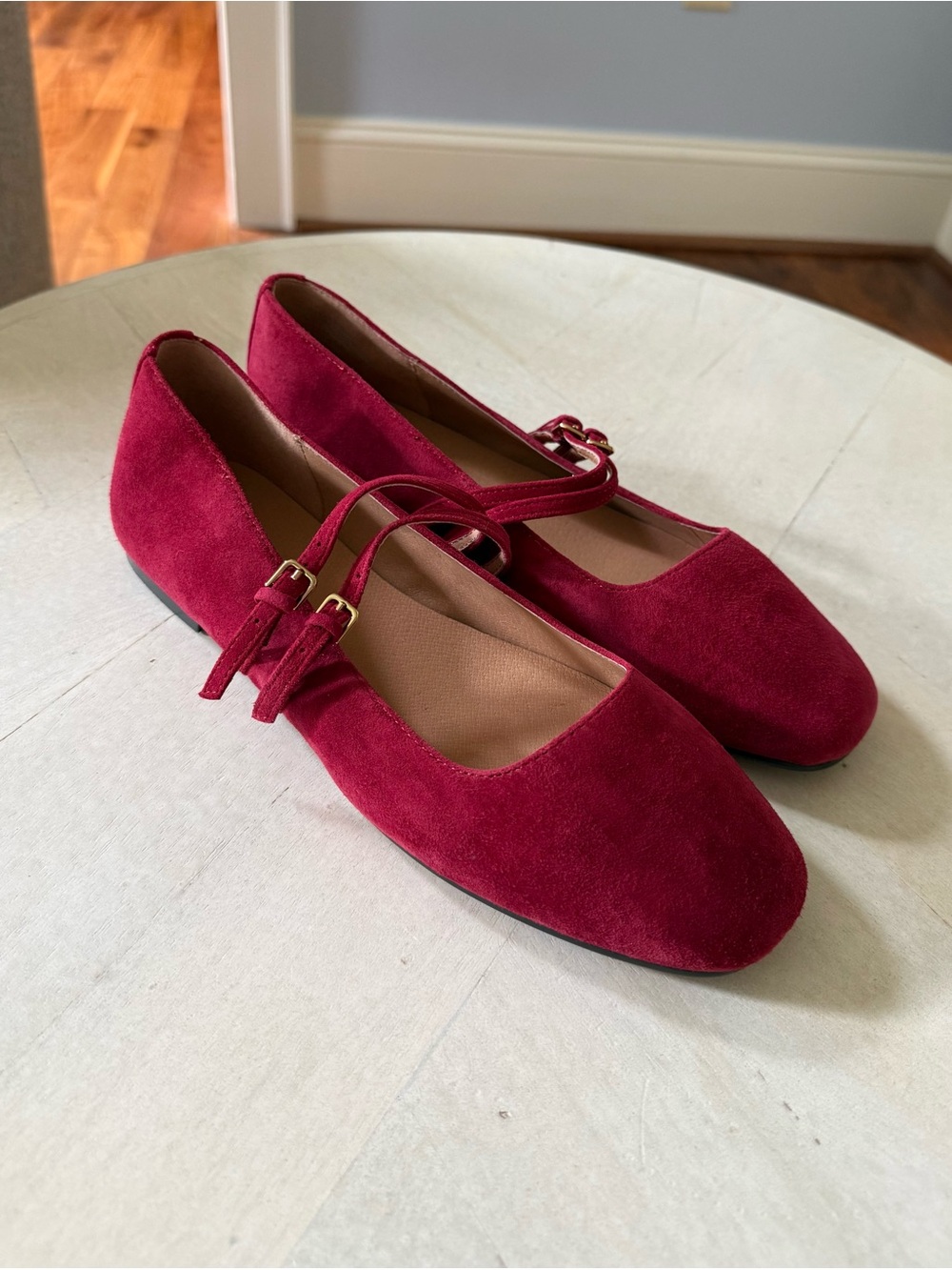 NWT Madewell The Greta Double Strap Suede Ballet Flat Size 8.5 ♥️♥️